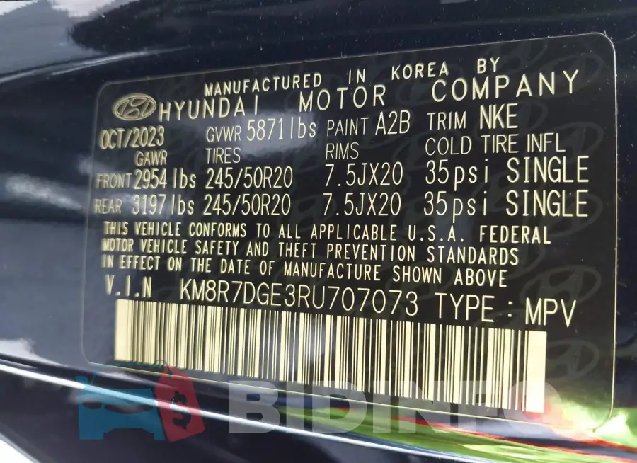 KM8R7DGE3RU707073 Photo# 9