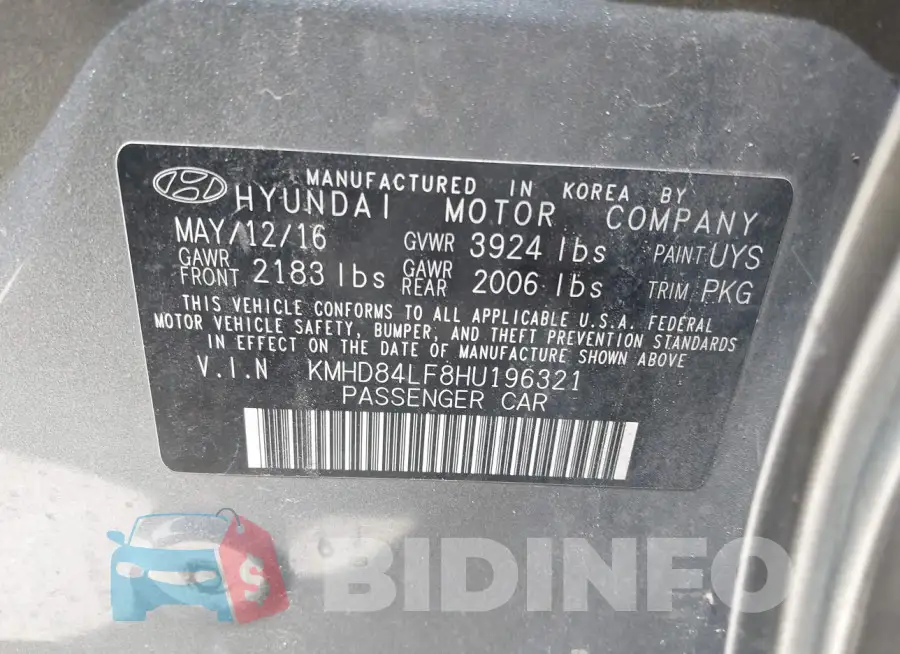 KMHD84LF8HU196321 Photo# 9