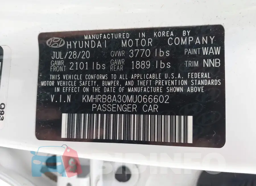 KMHRB8A30MU066602 Photo# 9