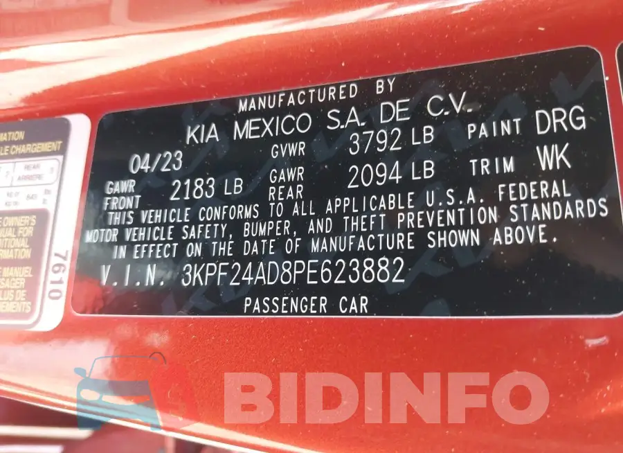 3KPF24AD8PE623882 Photo# 9