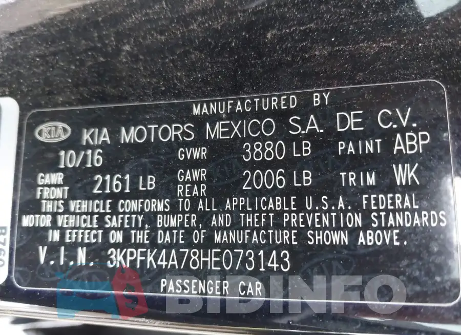 3KPFK4A78HE073143 Photo# 9