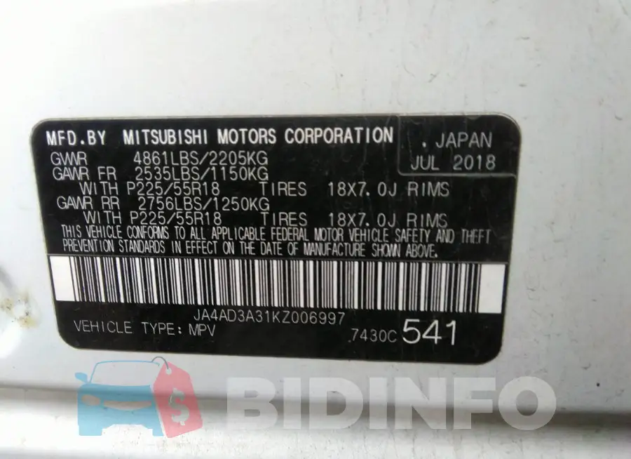 JA4AD3A31KZ006997 Photo# 9