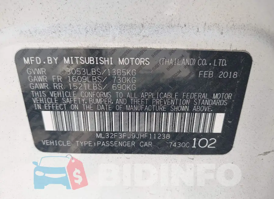 ML32F3FJ9JHF11238 Photo# 9