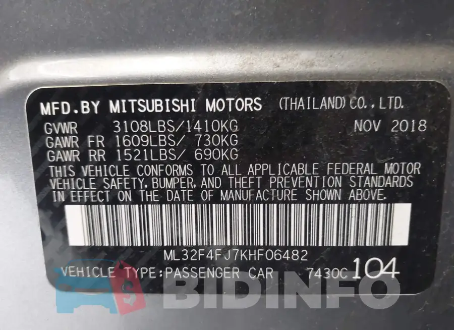 ML32F4FJ7KHF06482 Photo# 9