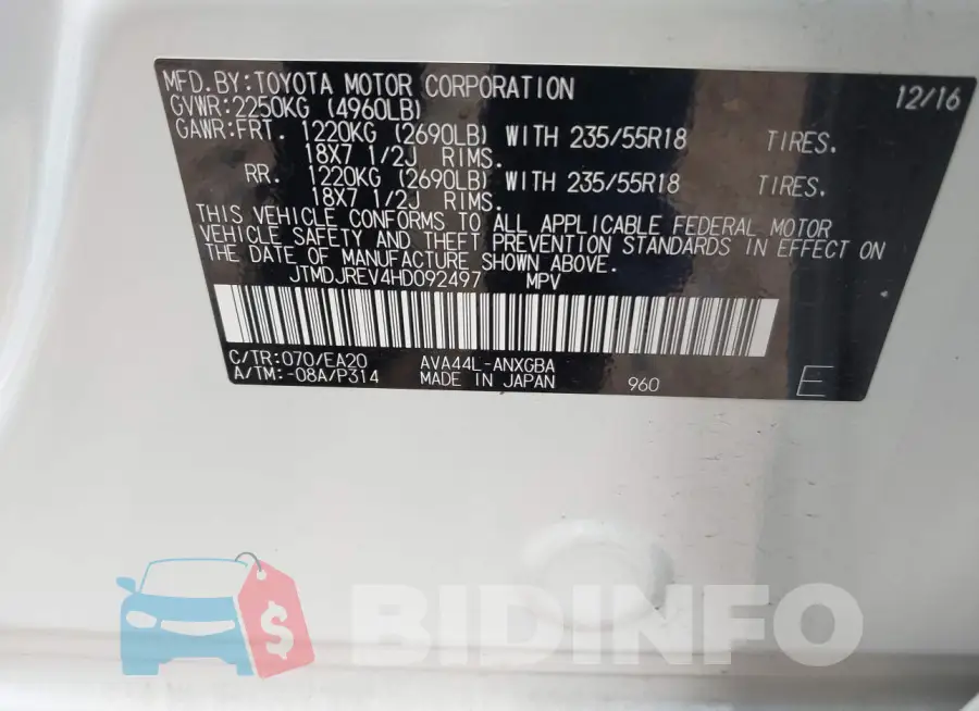 JTMDJREV4HD092497 Photo# 9
