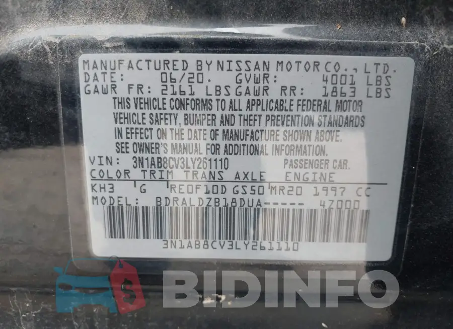 3N1AB8CV3LY261110 Photo# 9