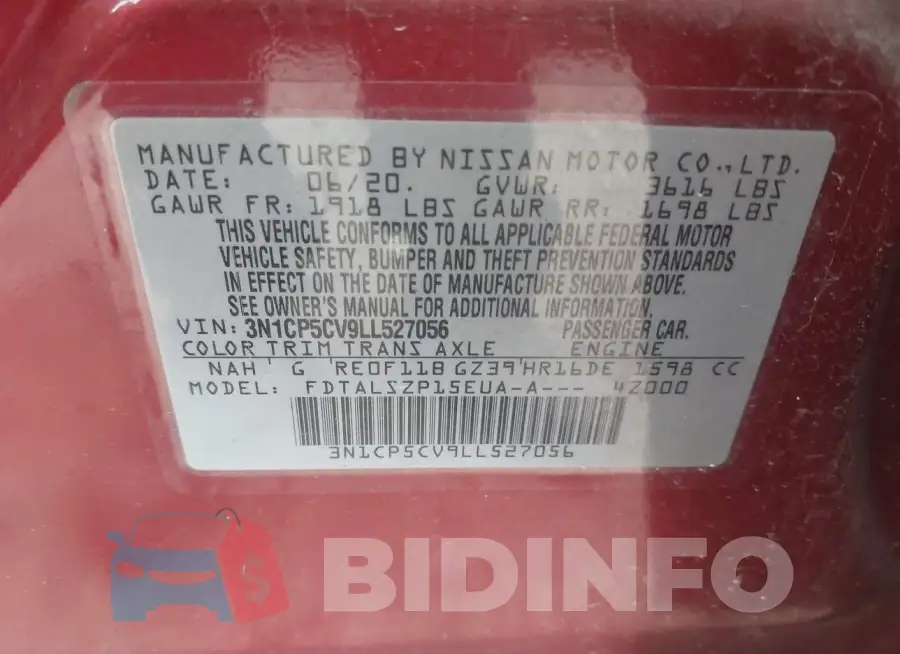 3N1CP5CV9LL527056 Photo# 9