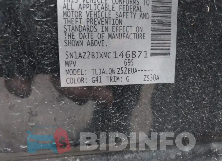 5N1AZ2BJXMC146871 Photo# 10