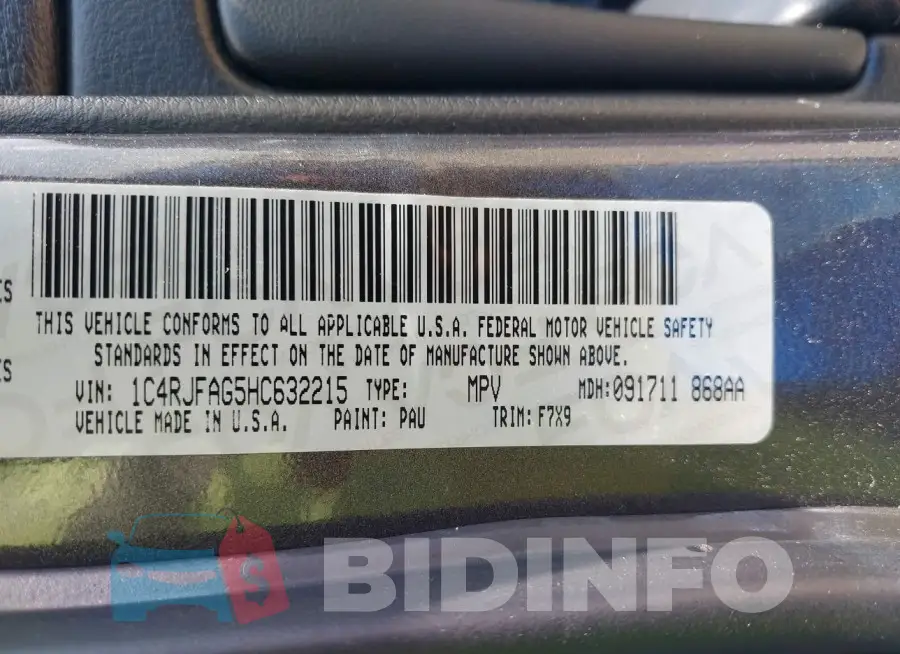 1C4RJFAG5HC632215 Photo# 9