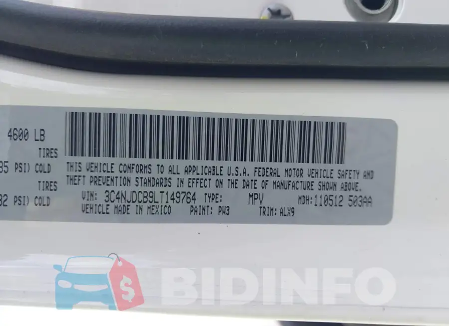 3C4NJDCB9LT149764 Photo# 9