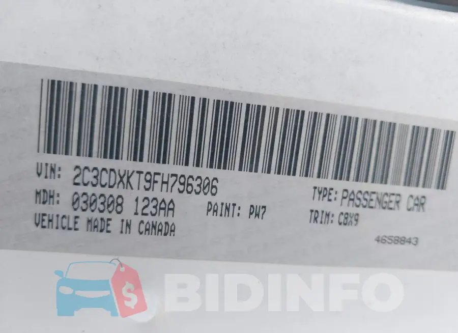 2C3CDXKT9FH796306 Photo# 9