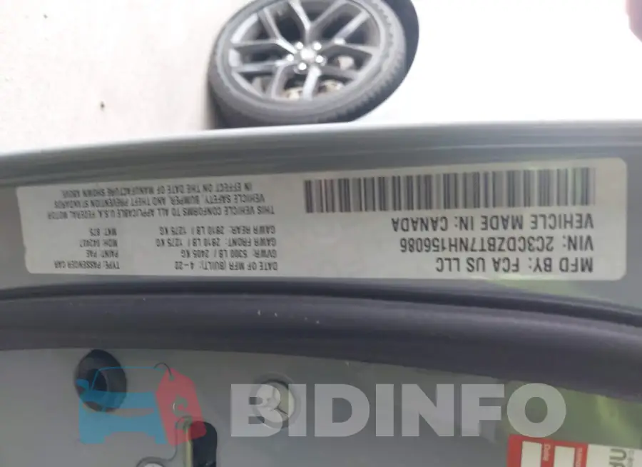 2C3CDZBT7NH156086 Photo# 9