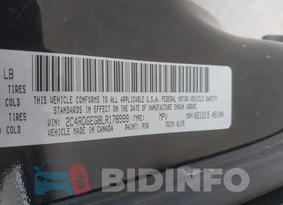 2C4RDGEG8LR178999 Photo# 9