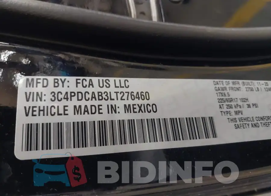 3C4PDCAB3LT276460 Photo# 9