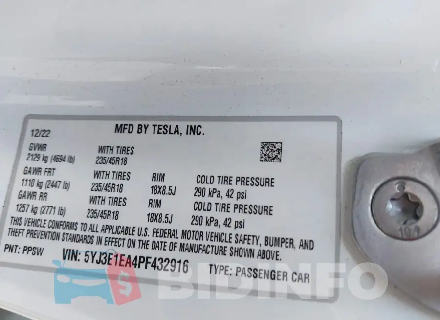 5YJ3E1EA4PF432916 Photo# 9