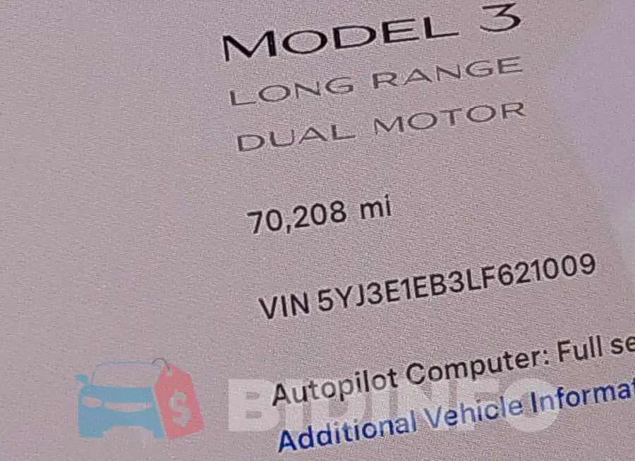 5YJ3E1EB3LF621009 Photo# 15