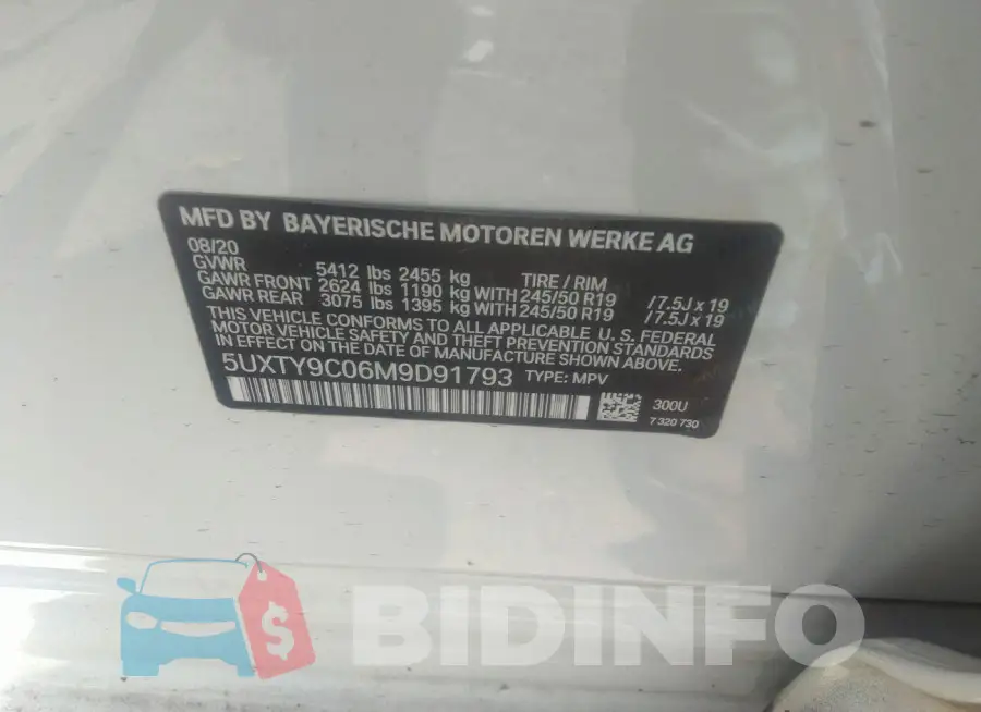 5UXTY9C06M9D91793 Photo# 9