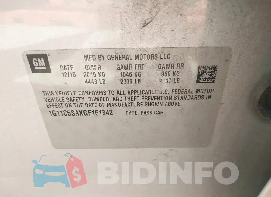 1G11C5SAXGF161342 Photo# 9