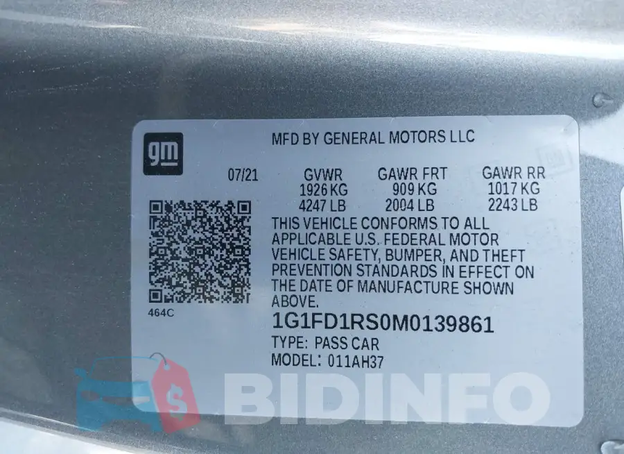 1G1FD1RS0M0139861 Photo# 9