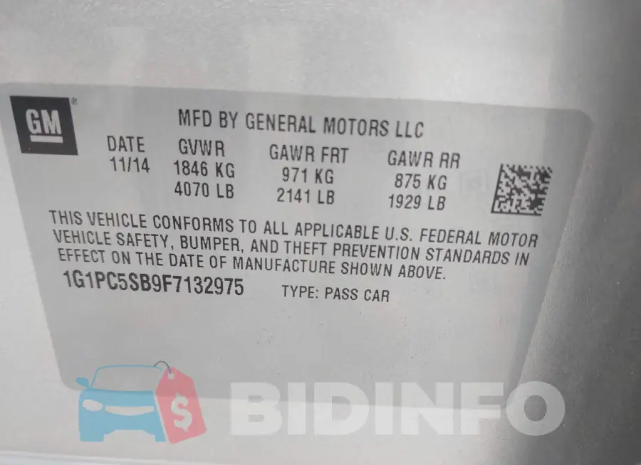 1G1PC5SB9F7132975 Photo# 9