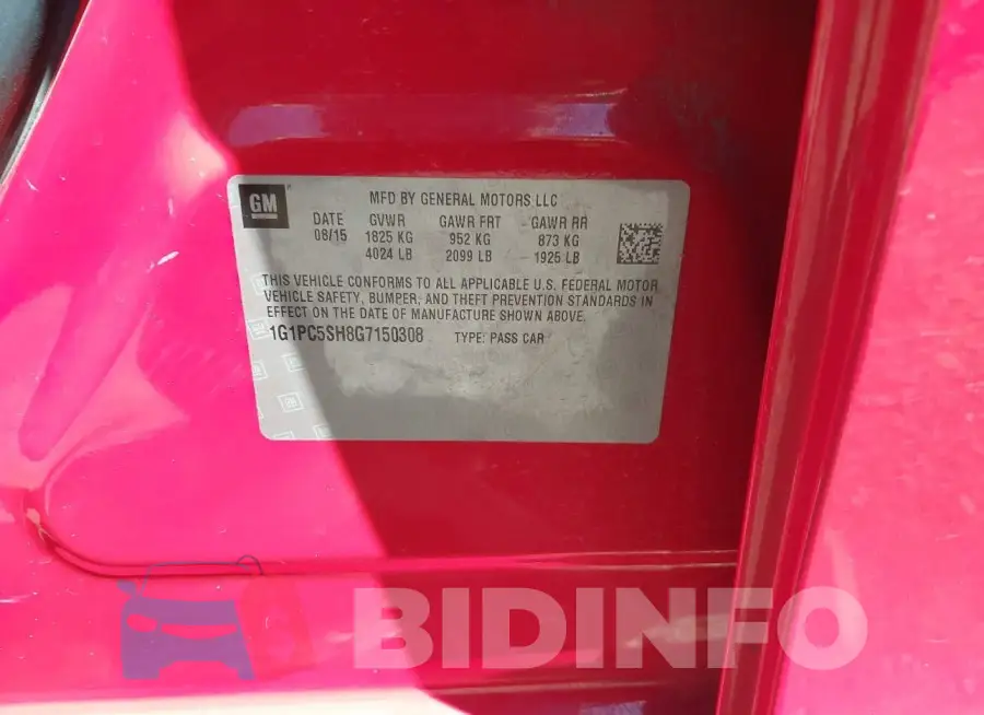 1G1PC5SH8G7150308 Photo# 9