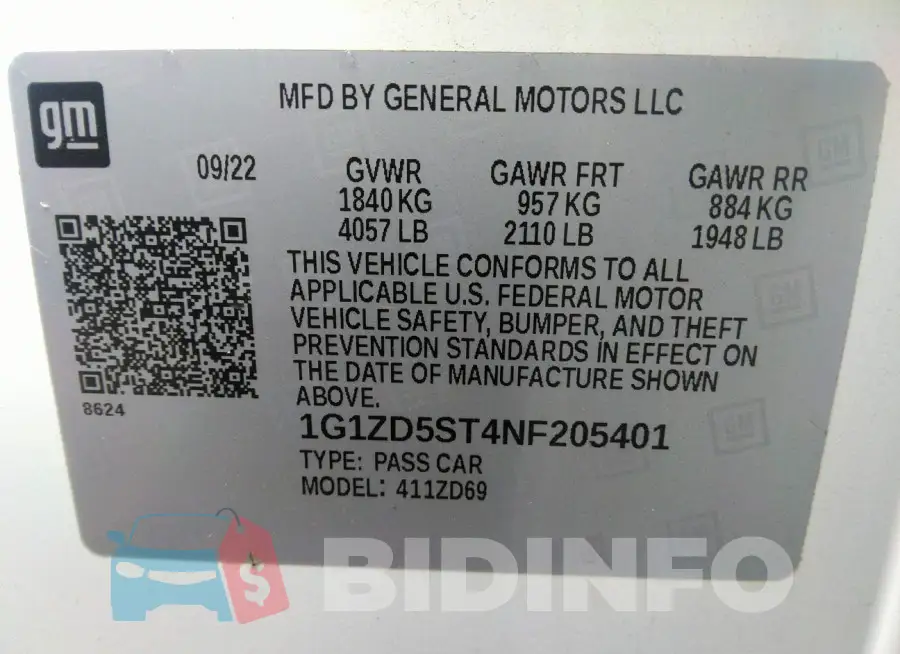 1G1ZD5ST4NF205401 Photo# 9