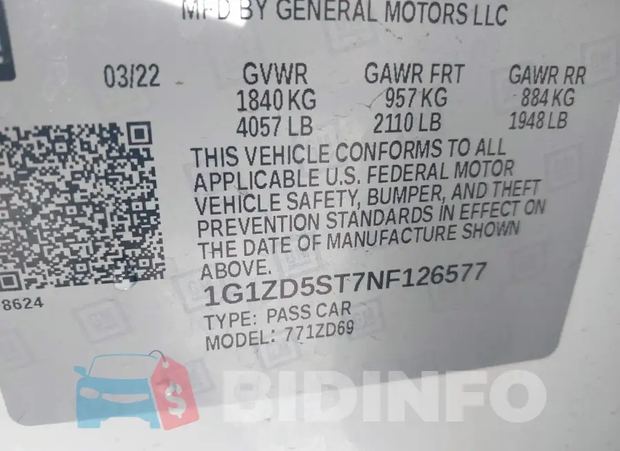 1G1ZD5ST7NF126577 Photo# 9