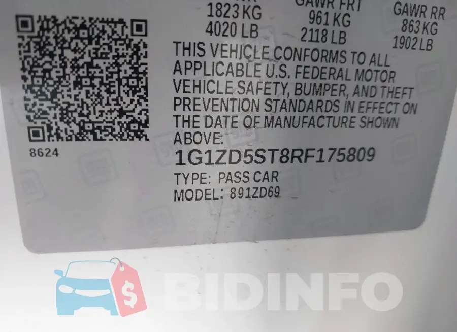 1G1ZD5ST8RF175809 Photo# 9