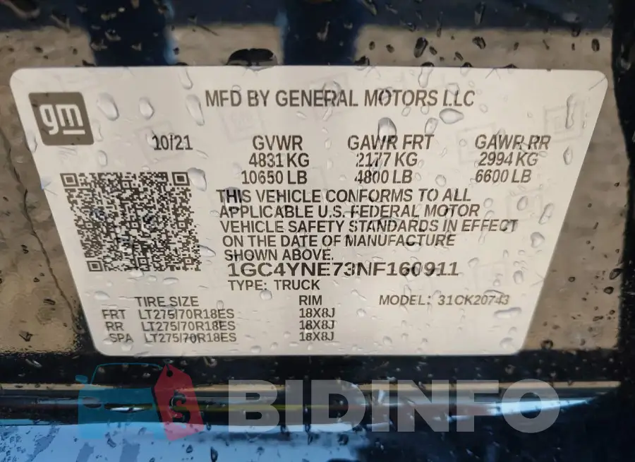1GC4YNE73NF160911 Photo# 8