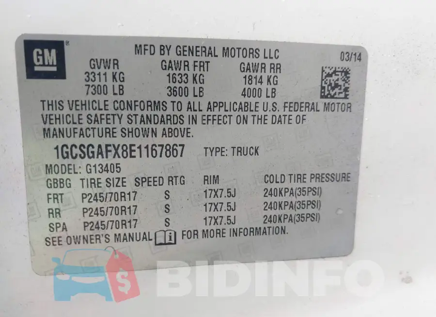 1GCSGAFX8E1167867 Photo# 9