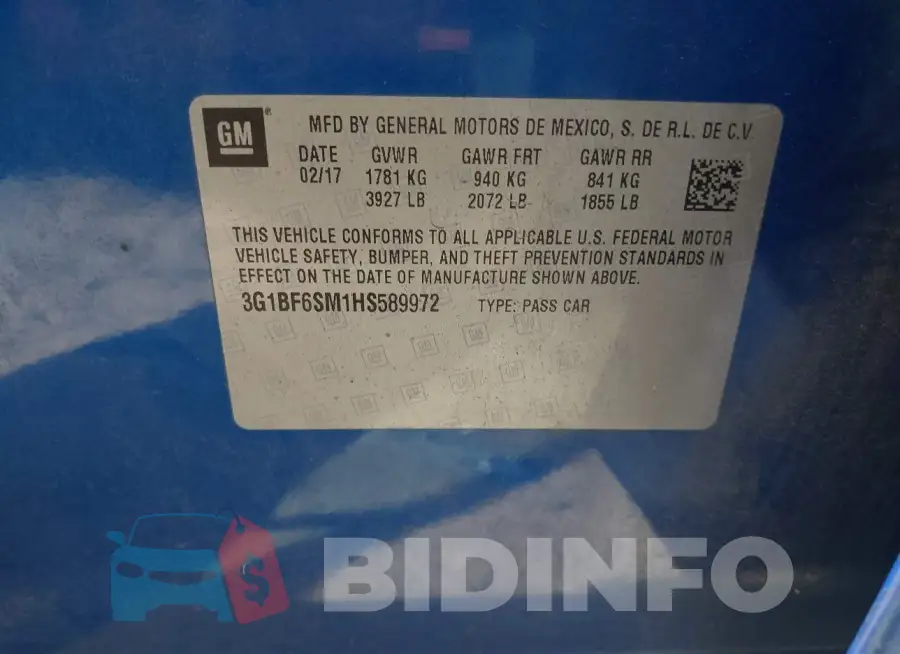 3G1BF6SM1HS589972 Photo# 9