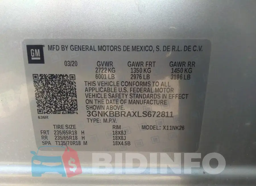 3GNKBBRAXLS672811 Photo# 9