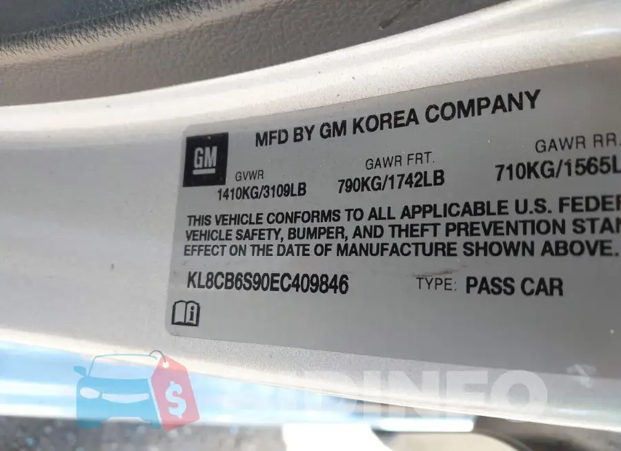 KL8CB6S90EC409846 Photo# 9