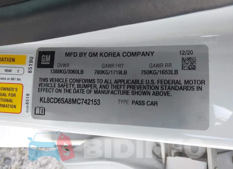 KL8CD6SA8MC742153 Photo# 9