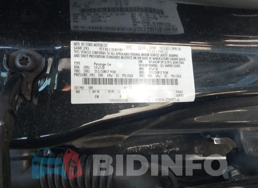 1FADP3F23FL200780 Photo# 9