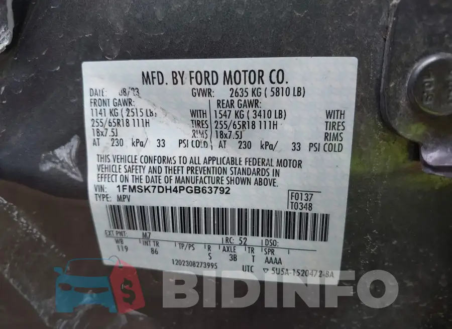 1FMSK7DH4PGB63792 Photo# 9