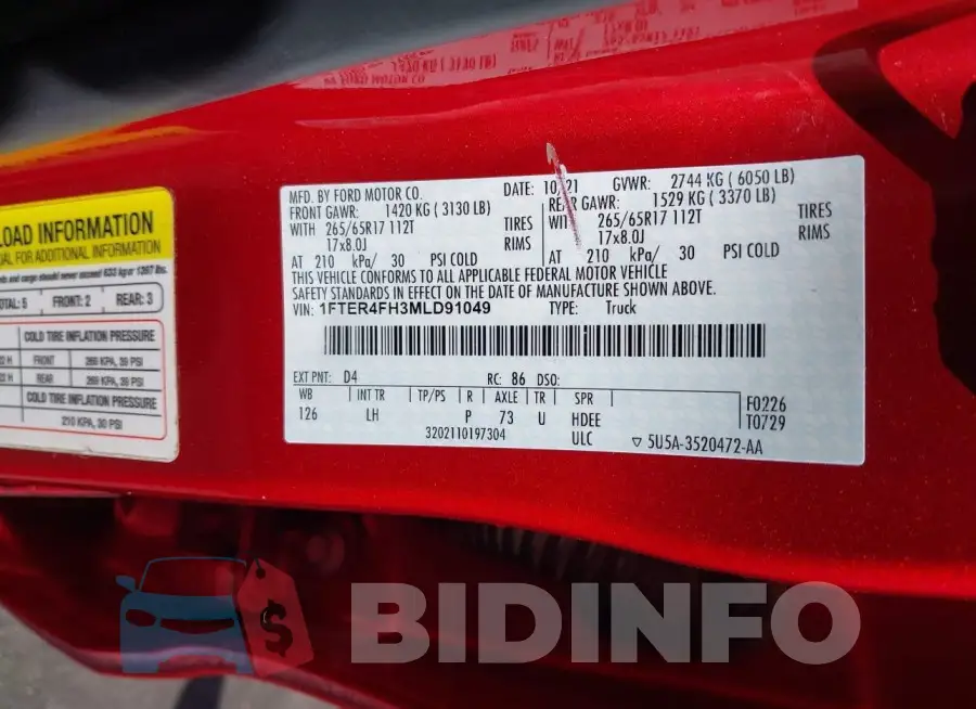 1FTER4FH3MLD91049 Photo# 9