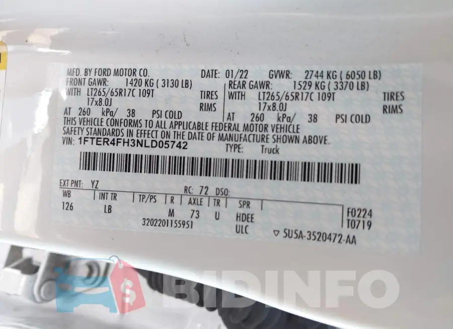 1FTER4FH3NLD05742 Photo# 9