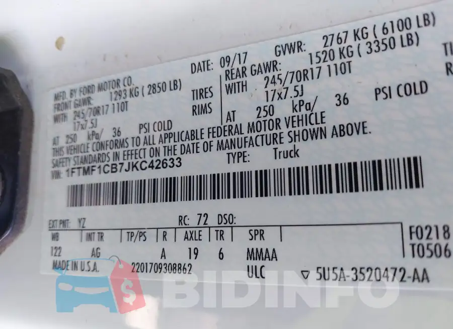 1FTMF1CB7JKC42633 Photo# 9