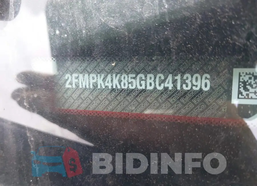 2FMPK4K85GBC41396 Photo# 9