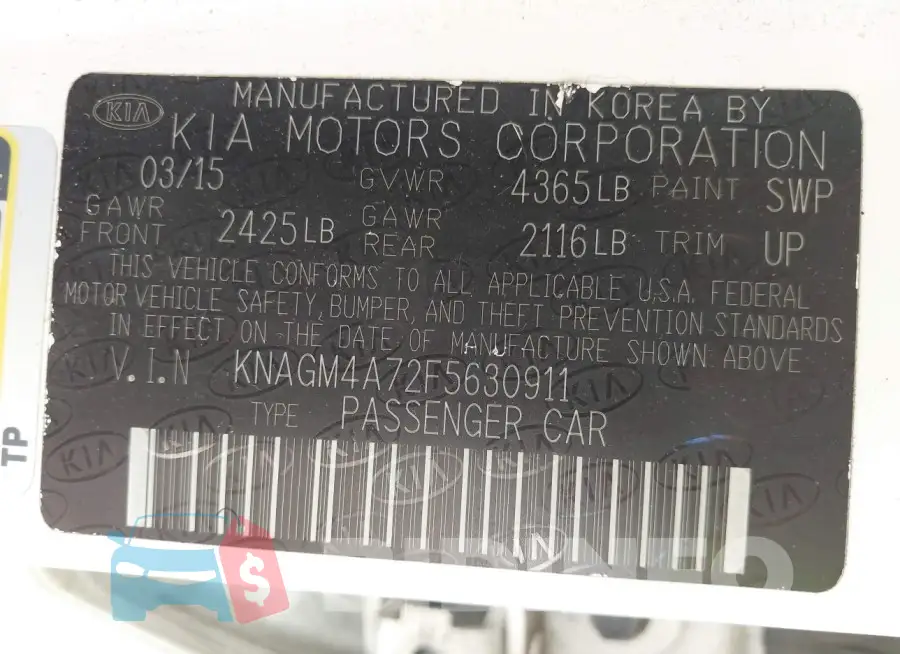 KNAGM4A72F5630911 Photo# 9