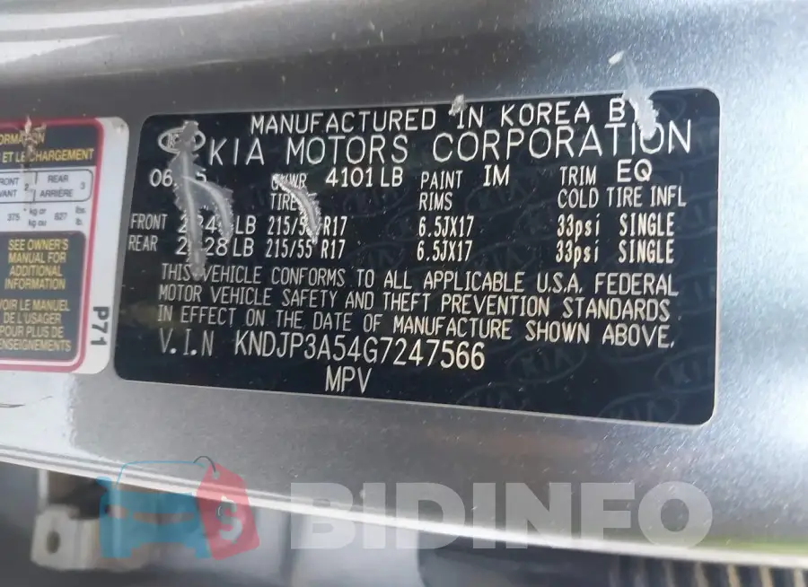 KNDJP3A54G7247566 Photo# 9