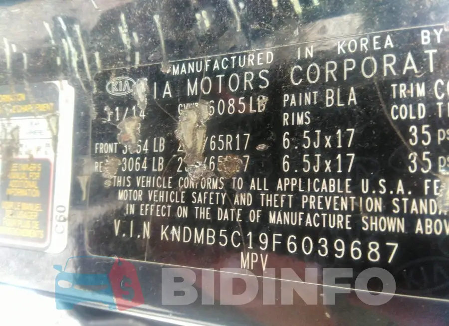 KNDMB5C19F6039687 Photo# 9