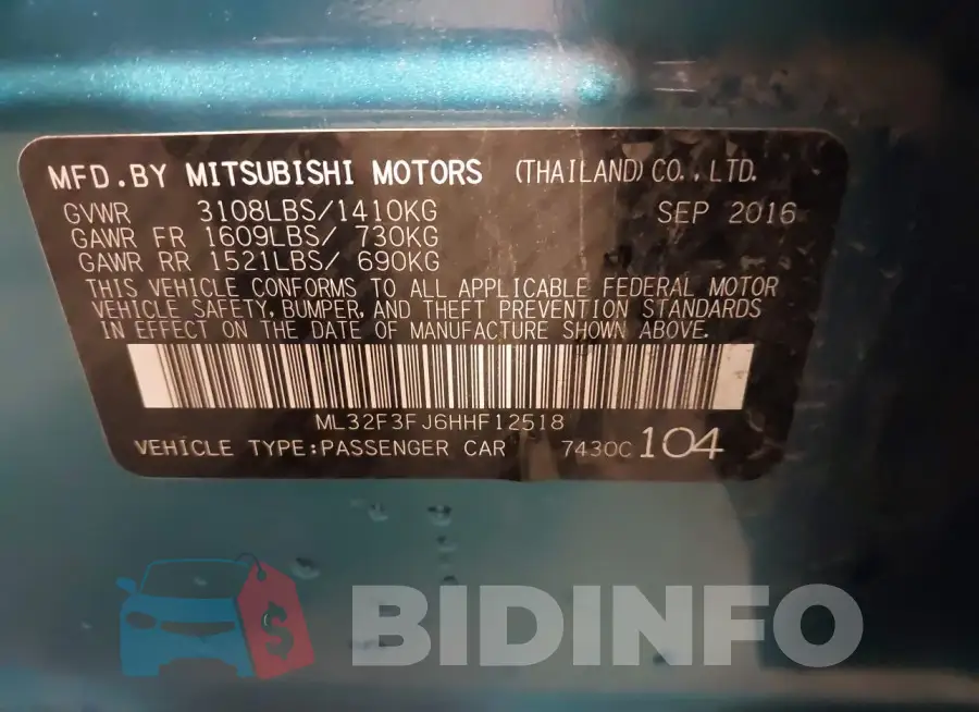 ML32F3FJ6HHF12518 Photo# 9