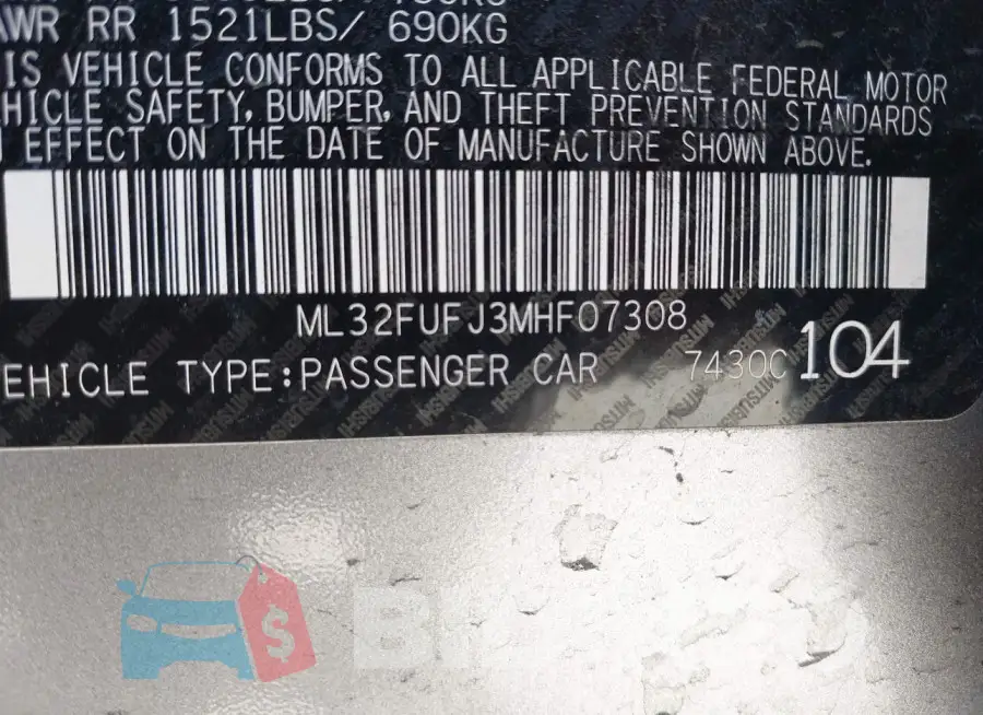 ML32FUFJ3MHF07308 Photo# 9