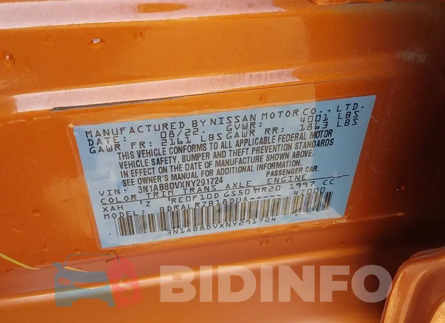 3N1AB8DVXNY291724 Photo# 9