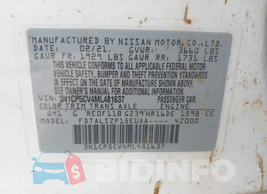 3N1CP5CV4ML481637 Photo# 9