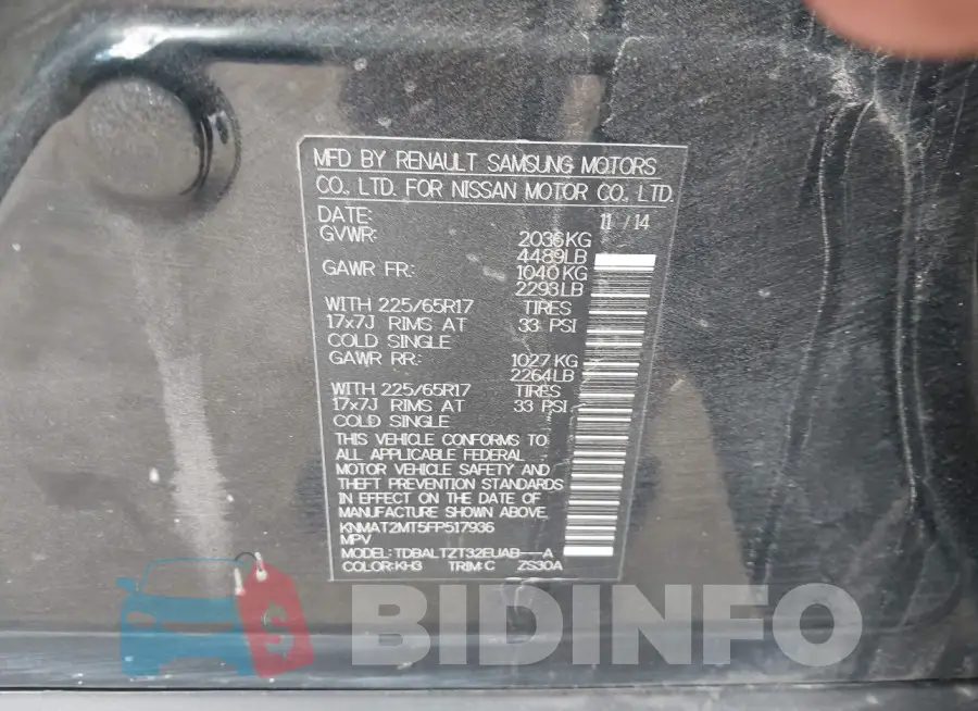KNMAT2MT5FP517936 Photo# 9