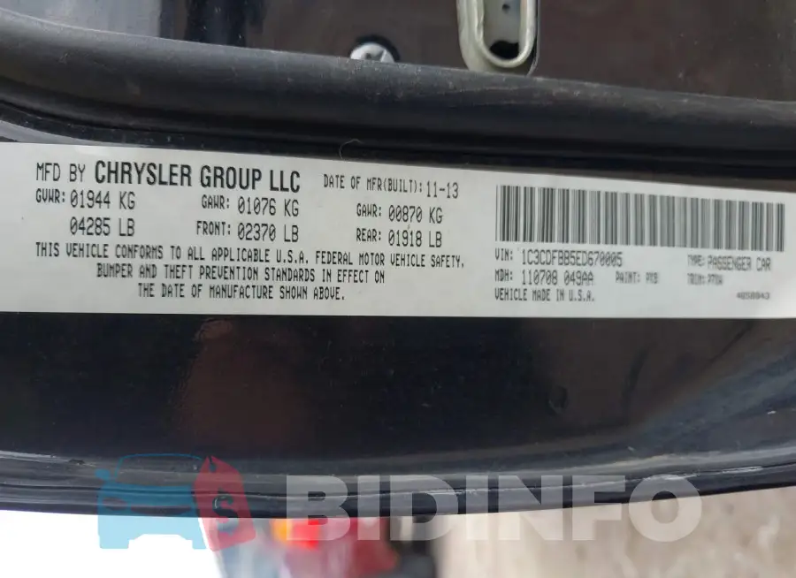 1C3CDFBB5ED670005 Photo# 9