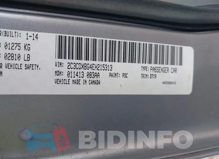2C3CDXBG4EH215313 Photo# 9